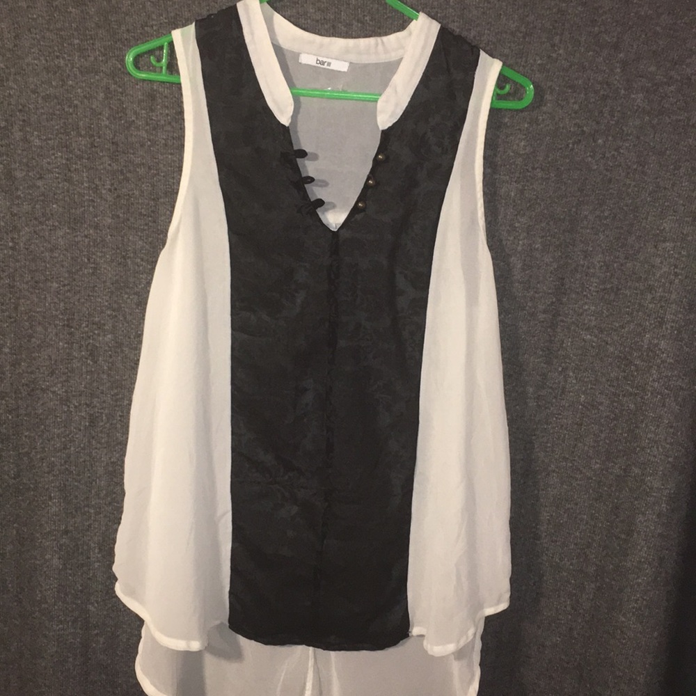 Sheer hi-lo summer top